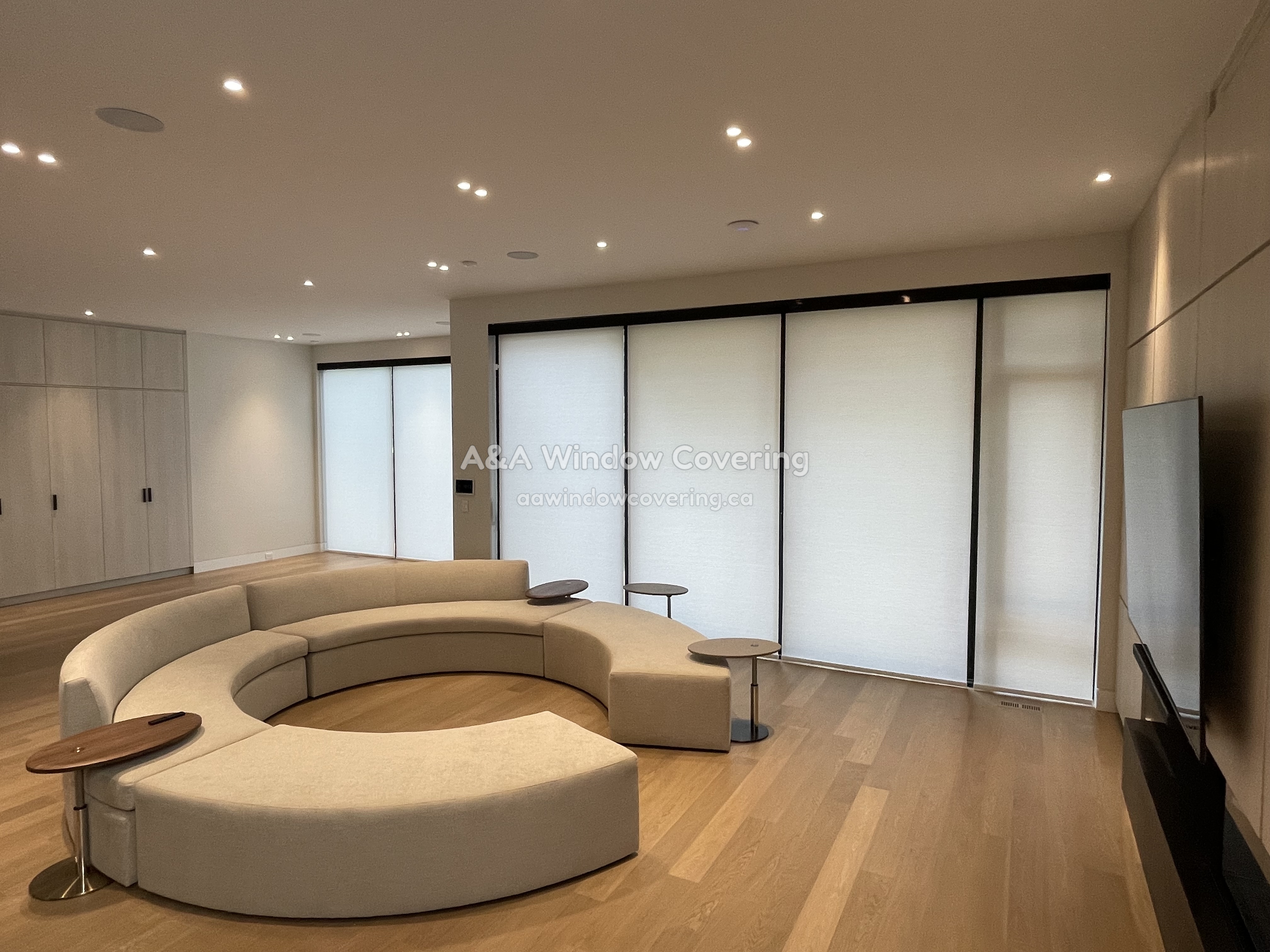 Custom window covering installation by A&A Window Covering